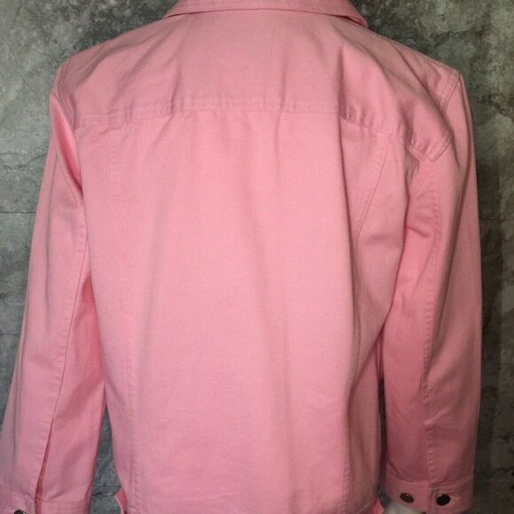 RALPH LAUREN Pink Denim Trucker Button Up  Jacket Size Medium - Picture 5 of 6